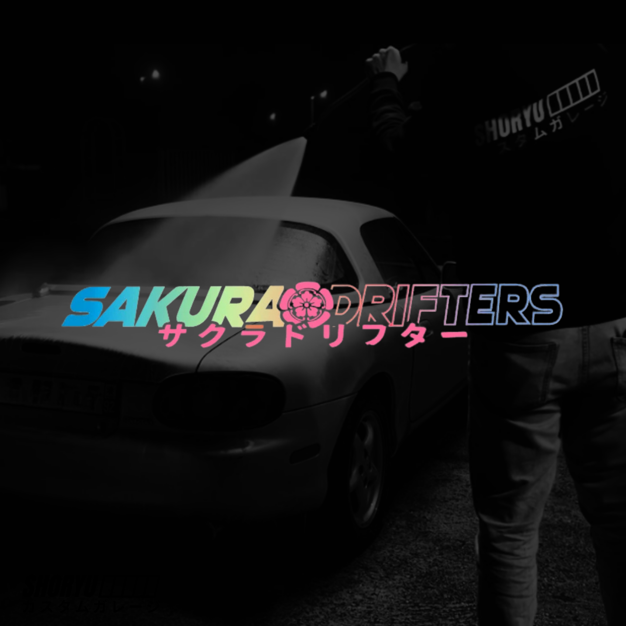 Sticker voiture “Sakura Drifters”