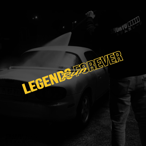 Sticker pare-brise “Legends Forever”