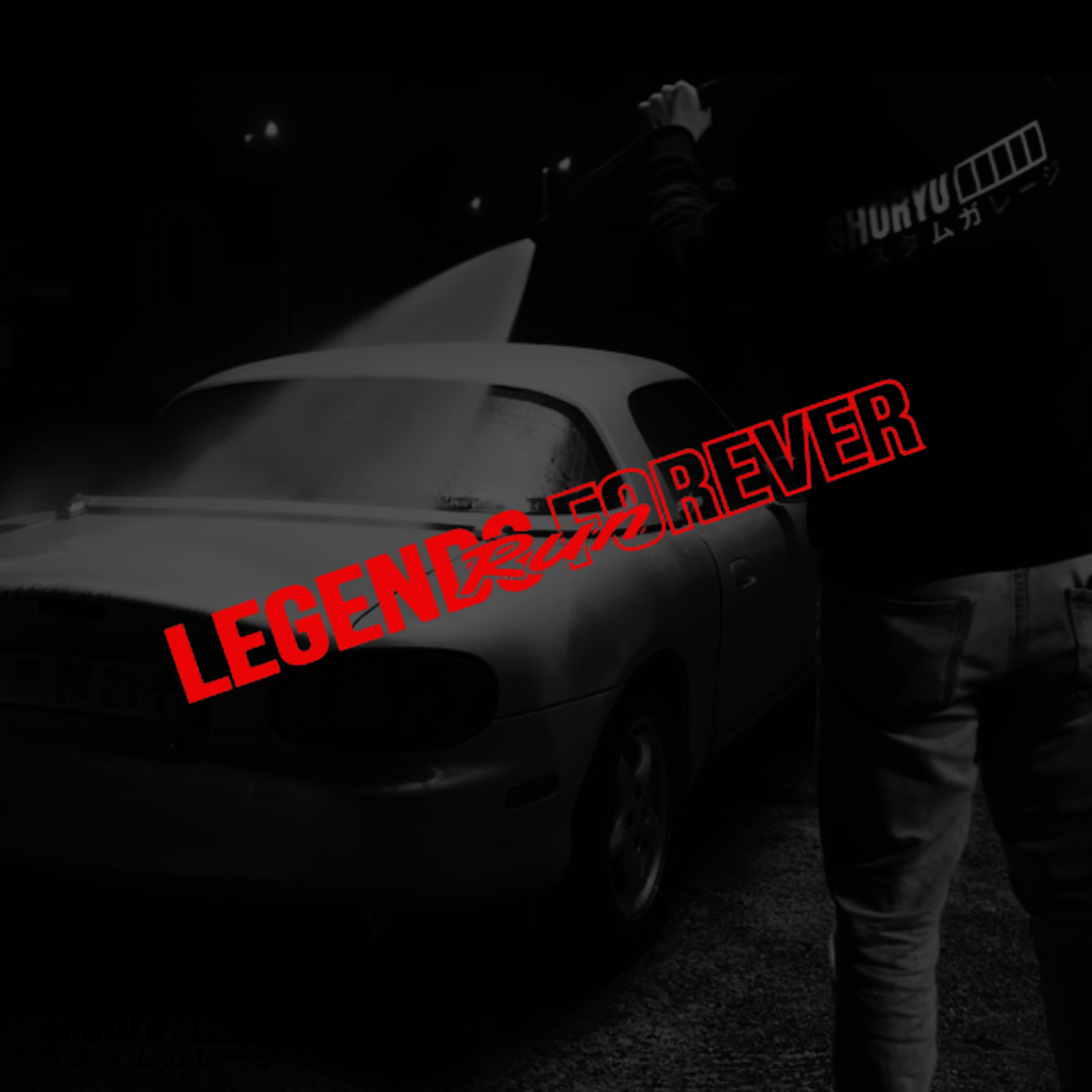 Sticker pare-brise “Legends Forever”