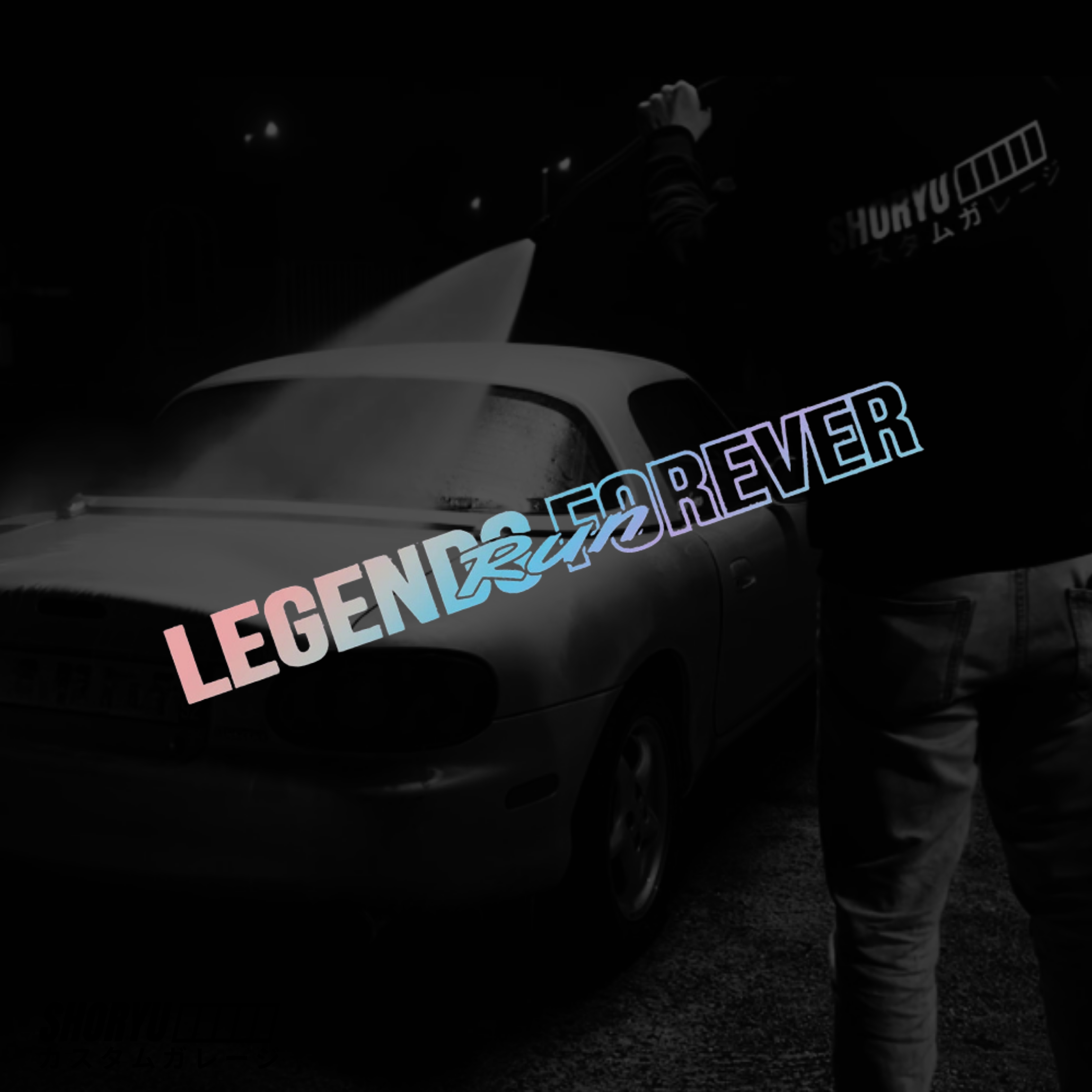 Sticker pare-brise “Legends Forever”