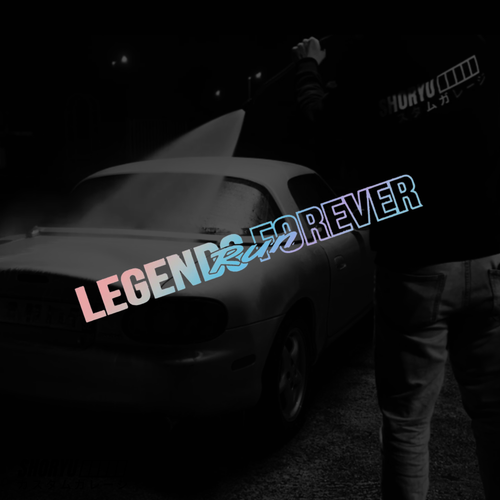 Sticker pare-brise “Legends Forever”